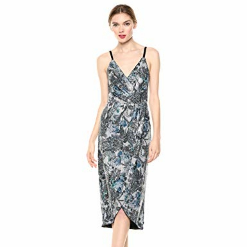 NWT RACHEL Rachel Roy Faye Midi Wrap Dress